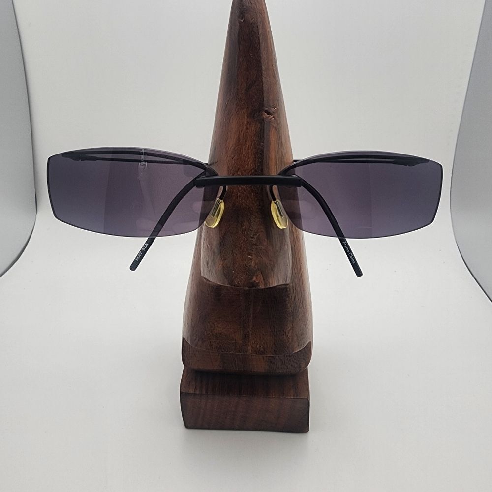Macarius Matte Black Rimless Sunglasses